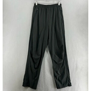 Nike Track Pants Men's Sz S Black Dri-Fit Elastic Waist Straight Leg Zip Ankle